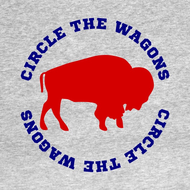 Buffalo Football Circle the Wagons by LaurenElin